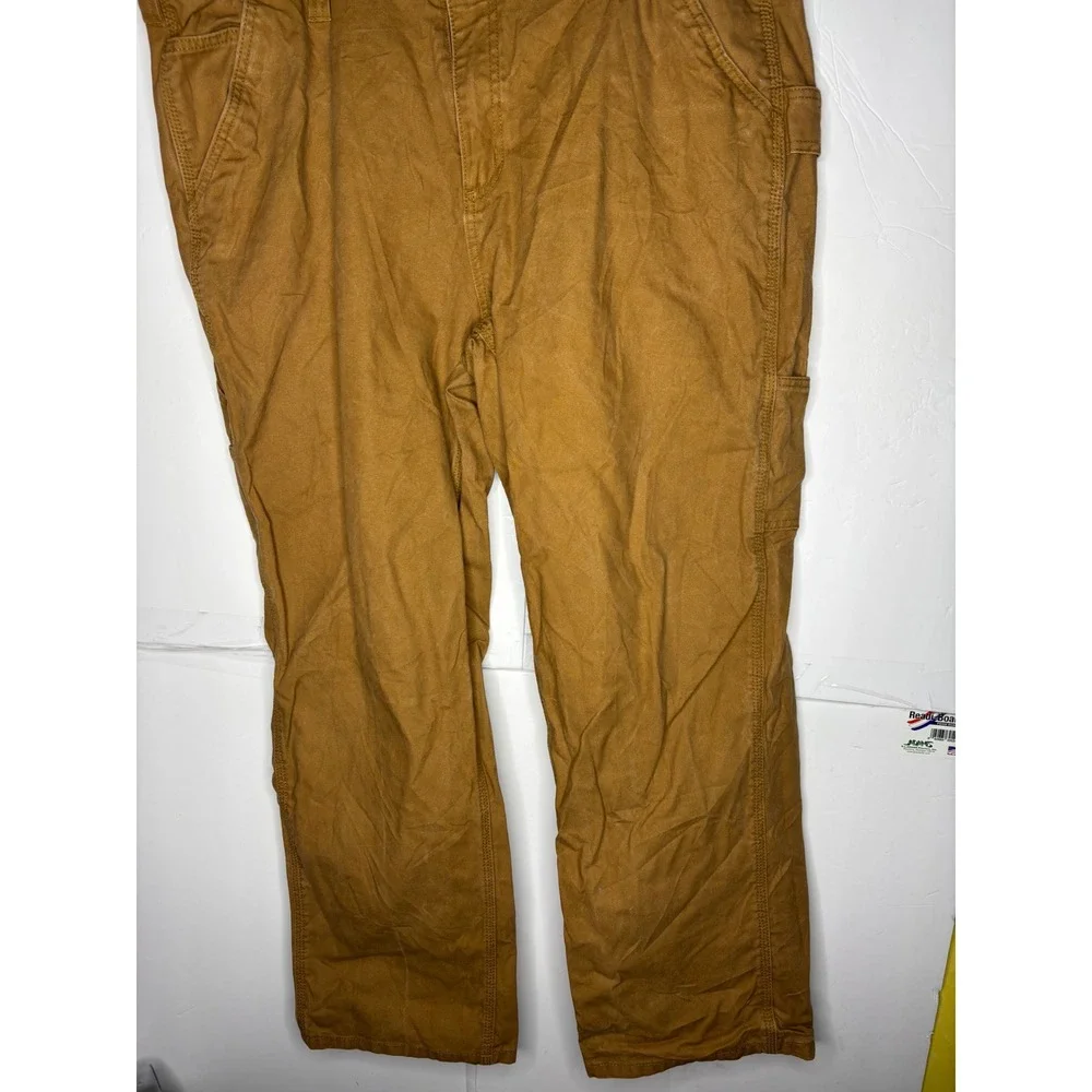 Brahma Mens 40x32 Carpenter Pants Brown Canvas Workwear wide leg parachute